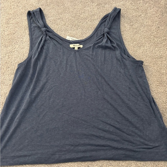 Madewell Blue Knot Strap Tank Top - Picture 3 of 3